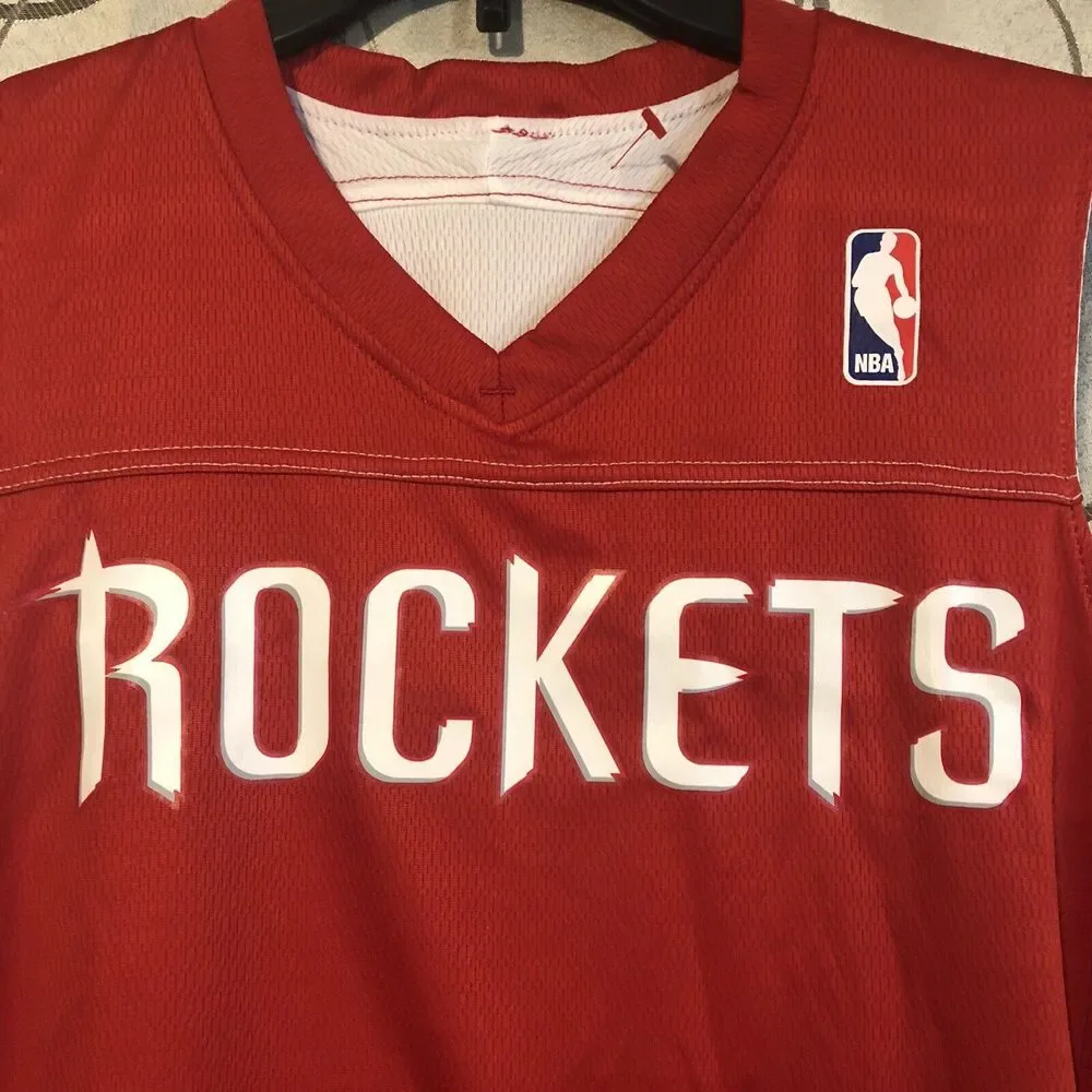 Houston Rockets Reversible Jersey Youth L Alleson Athletic Team NBA Red White